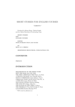 short stories for english courses