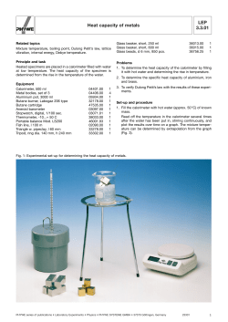 LEP 3.3.01 Heat capacity of metals