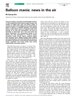 Balloon mania: news in the air