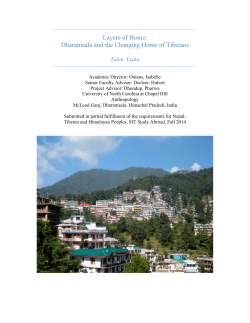 Layers of Home: Dharamsala and the Changing Home of Tibetans