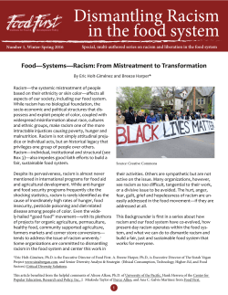Dismantling Racism in the food system