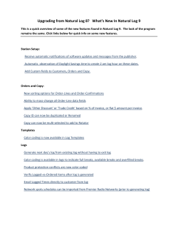 Upgrading from Natural Log 8? What`s New In Natural Log 9