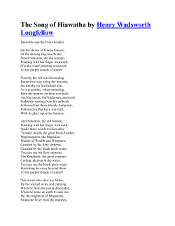 The Song of Hiawatha by Henry Wadsworth Longfellow
