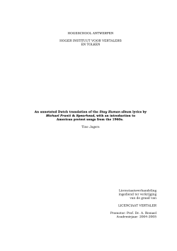 An annotated Dutch translation of the "Stay