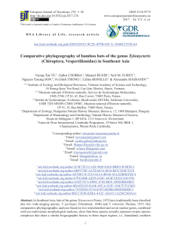 Comparative phylogeography of bamboo bats of the genus