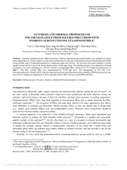synthesis and thermal properties of polybenzoxazole from soluble