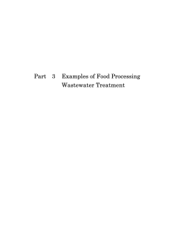 Part 3 Examples of Food Processing Wastewater Treatment