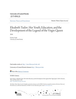 Elizabeth Tudor: Her Youth, Education, and the
