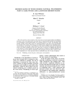 EROSION RATES OF WOOD DURING NATURAL WEATHERING
