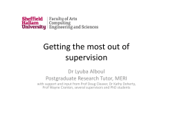 Getting the most out of supervision