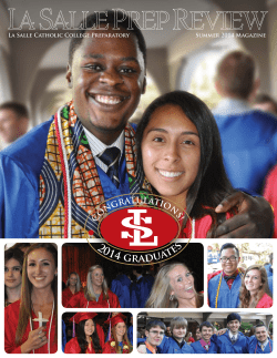 2014 graduates - La Salle Catholic College Preparatory