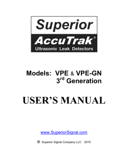 AccuTrak VPE Manual - Superior Signal Company LLC