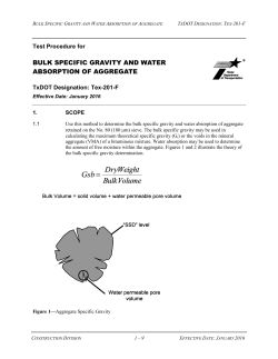 Bulk Specific Gravity and Water Absorption of Aggregate
