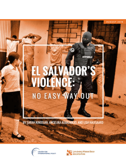 El Salvador`s Violence - Latin America Working Group