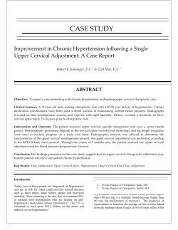 Blood Pressure Significantly Reduced with One Upper Cervical