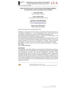 THE INFLUENCE OF ACCOUNTING SYSTEM REGARDING