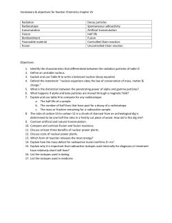 nuclear chemsitry objective and VOcabulary