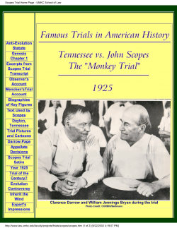 The Scopes Monkey Trial
