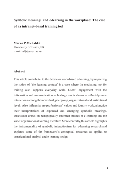 Symbolic meanings and e-learning in the workplace: The case of an