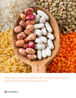 pre-donation information on iron deficiency and