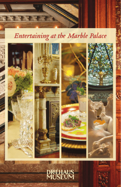 Entertaining at the Marble Palace