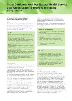 Great Outdoors: How Our Natural Health Service Uses Green Space
