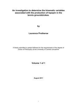 An investigation to determine the kinematic - CLoK