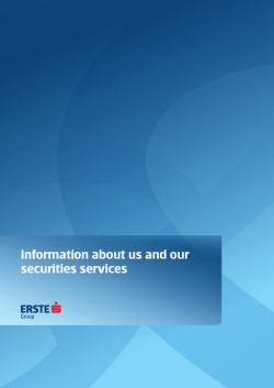 Information about us and our securities services