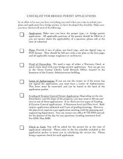 Bridge Permit Application