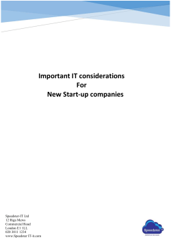 Important IT considerations For New Start