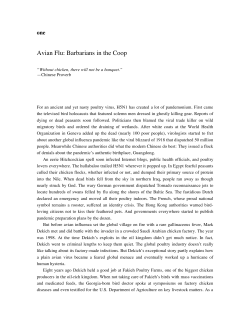 Avian Flu: Barbarians in the Coop