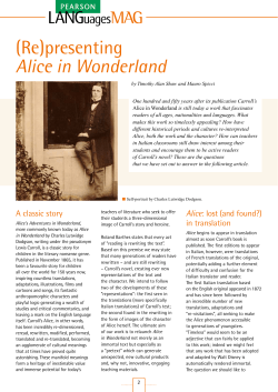 (Re)presenting Alice in Wonderland