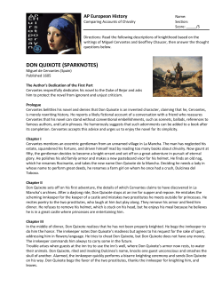 DON QUIXOTE (SPARKNOTES)