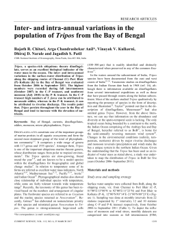 Inter- and intra-annual variations in the population