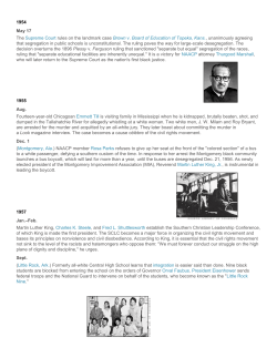 1954 May 17 The Supreme Court rules on the landmark case Brown