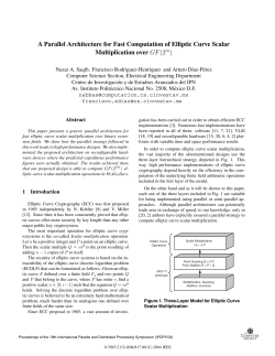 A parallel architecture for fast computation of