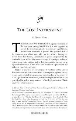 The Lost Internment