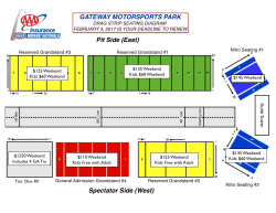 Drag Strip Seating Diagram and Advance Pricing!