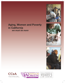 Aging, Women and Poverty in California