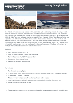 Journey through Bolivia
