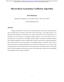 Hierarchical Association Coefficient Algorithm