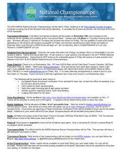 The 2016 NIRSA National Soccer Championships will be held in