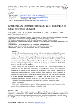 Emotional and informational patient cues: the impact of