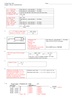 College Prep. Stats. Name: Chapter 3 Review ANSWER KEY 1. 2. 3