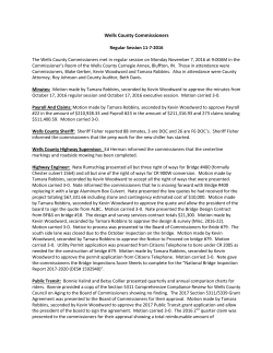 11/07/2016 Commissioner`s Minutes