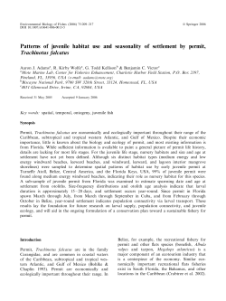 Patterns of juvenile habitat use and seasonality of settlement by