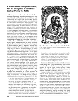 11. A History of the Ecological Sciences, Part 11