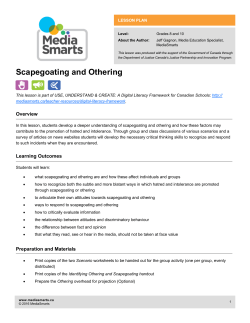 Scapegoating and Othering