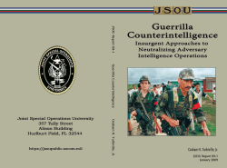 JSOU Report 09-1, Guerrilla Counterinsurgency: Insurgent