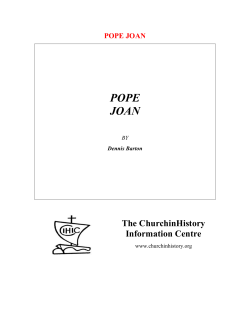 POPE JOAN - ChurchinHistory